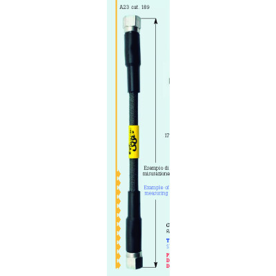 TUBO CARBOTEC 400 MM. COM 2 B15073 PRETO