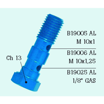 PARAFUSO DUPLO 10X1,25 ALUMÍNIO AZUL