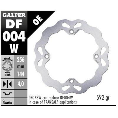 Disco fixo GALFER Wave 256x4mm