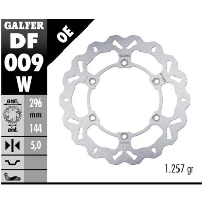 Disco fixo GALFER Wave 296x5mm