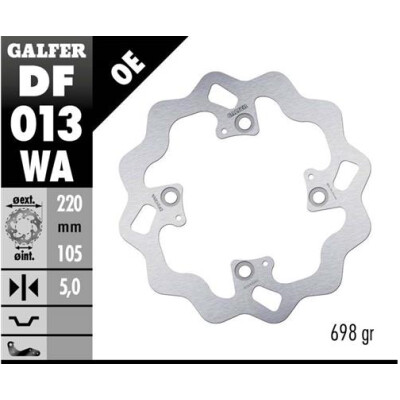 Disco fixo GALFER Wave 220x5mm