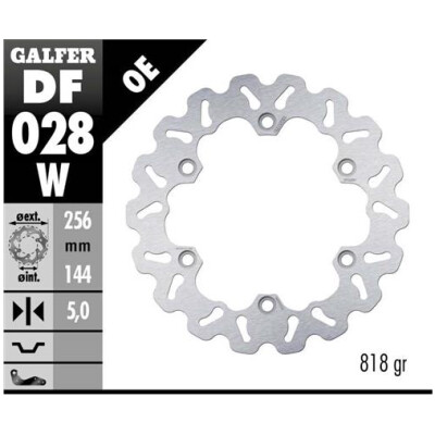 Disco fixo GALFER Wave 256x5mm DF028W