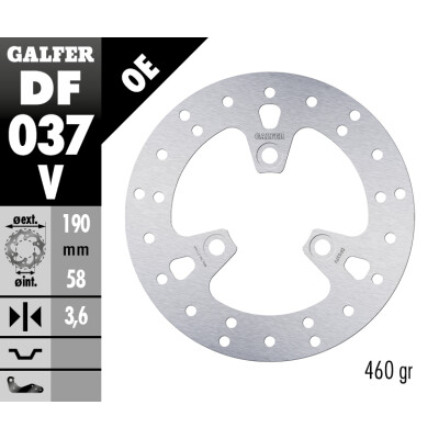 Disco de freio fixo Galfer 190X3.6MM