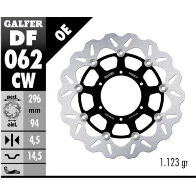 Disco flutuante completo GALFER Wave (C. Alu.) 296x