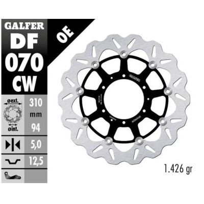 Disco flutuante completo GALFER Wave (C. Alu.) 310x