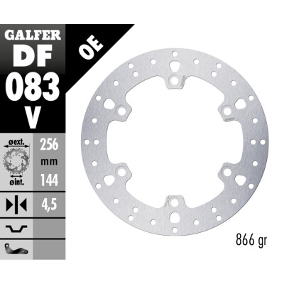 Disco de freio fixo Galfer 256X4.5MM