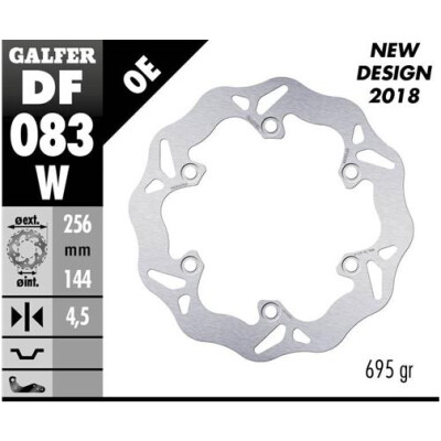 Disco fixo GALFER Wave 256x4,5mm