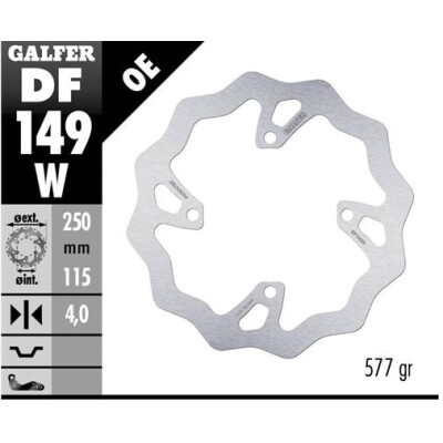 Disco Fixo Wave GALFER 250x4mm DF149W