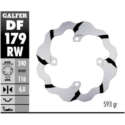 Disco fixo ranhurado GALFER Wave 240x4mm DF179RW