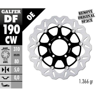 Disco flutuante completo GALFER Wave (C. Alu.) 310x DF190CW