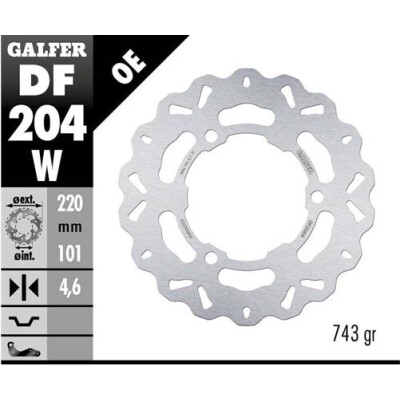 Disco fixo GALFER Wave 220x4,6mm
