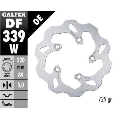 Disco fixo GALFER Wave 220x5mm