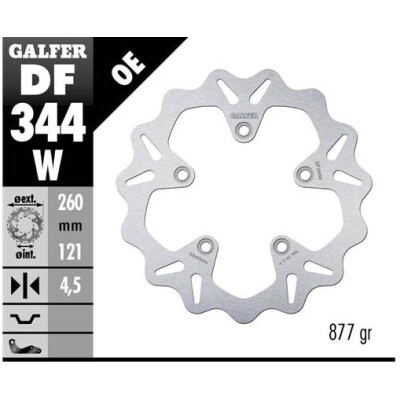 Disco fixo GALFER Wave 260x4,5mm