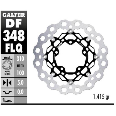 Disco Qubic Flutuante GALFER (Aço) 310x5mm DF348FLQ