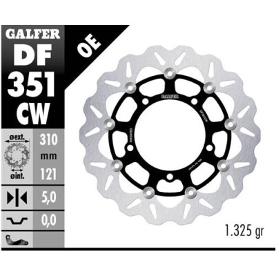 Disco flutuante completo GALFER Wave (C. Alu.) 310x