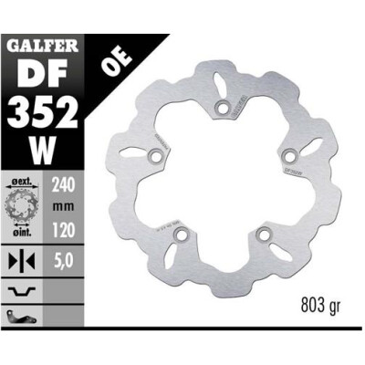 Disco fixo GALFER Wave 240x5mm DF352W