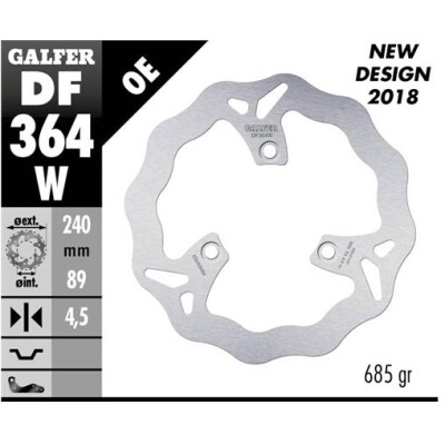Disco fixo GALFER Wave 240x4,5mm