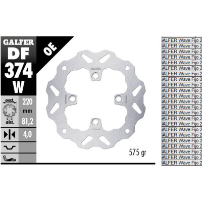 Disco Fixo GALFER Wave 220x4mm DF374W