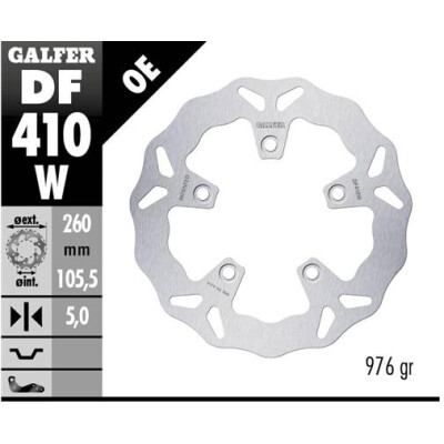 Disco fixo GALFER Wave 260x5mm