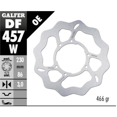 Disco fixo GALFER Wave 230x3mm