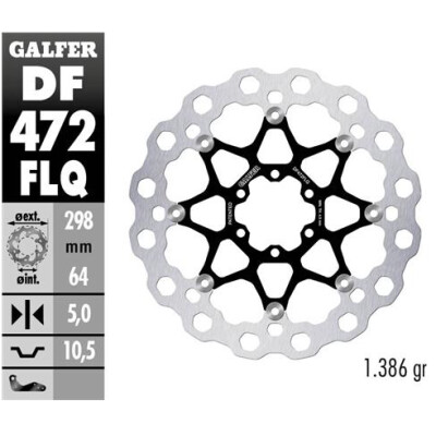 Disco Qubic Flutuante GALFER (C. Aço) 300x5mm