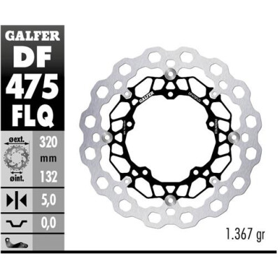 Disco Qubic Flutuante GALFER (Aço) 320x5mm DF475FLQ
