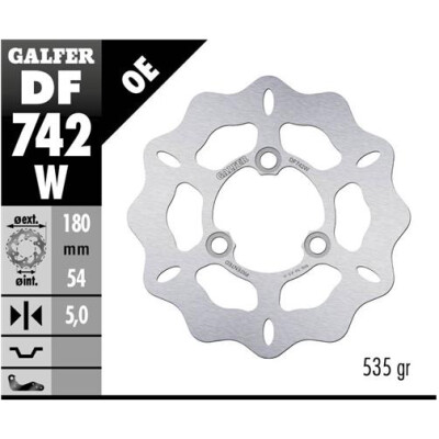 Disco fixo GALFER Wave 180x5mm