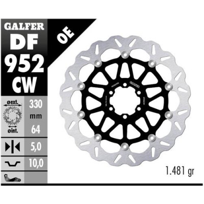 Disco flutuante completo GALFER Wave (C. Alu.) 330x