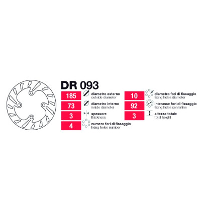Discos de freio dianteiros Betamotor Vários - DR093