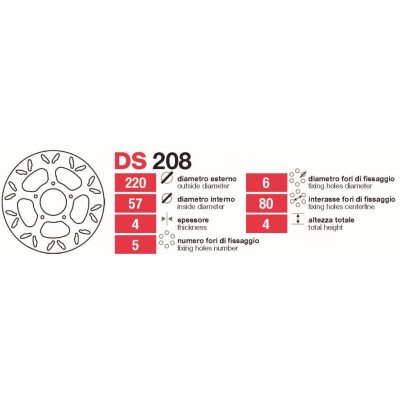 Discos de freio após Rieju RS2 Nkd - DS208