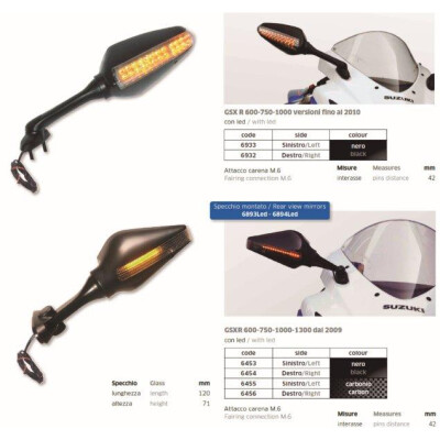 ESPELHO GSXR 600-750-1000-1300 de 2009 LH