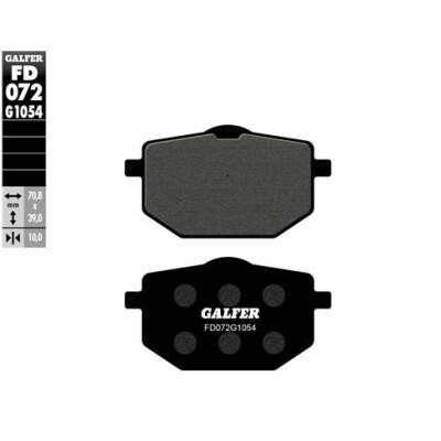 GALFER FD072G1054 Almofadas semi-metálicas