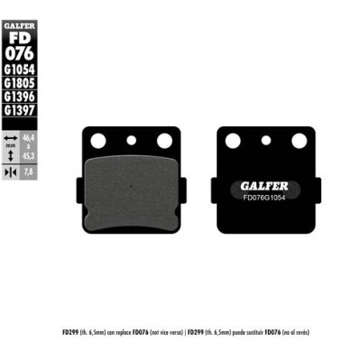 GALFER FD076G1054 Almofadas semi-metálicas