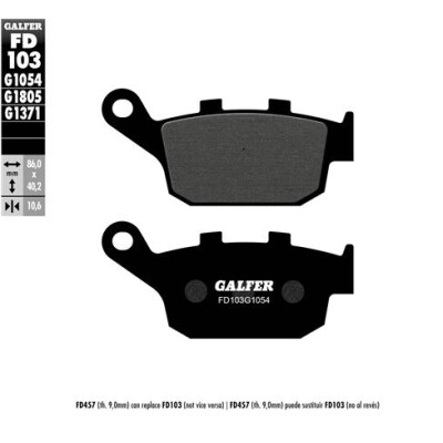 GALFER FD103G1054 Almofadas semi metálicas