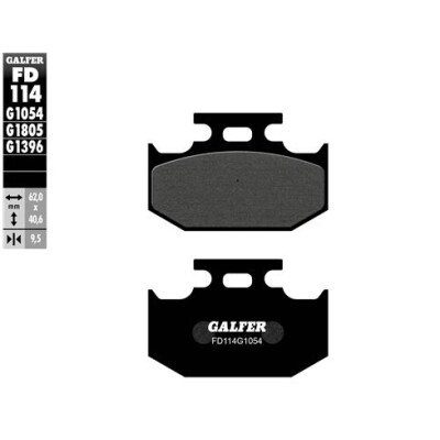 GALFER FD114G1054 Pastilhas semi metálicas