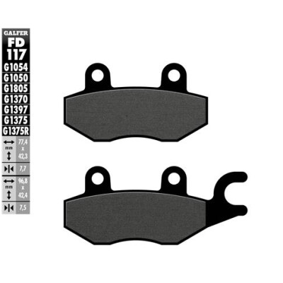 Pastilhas para patinete GALFER FD117G1050
