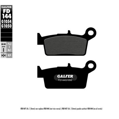 Pastilhas para patinete GALFER FD144G1050