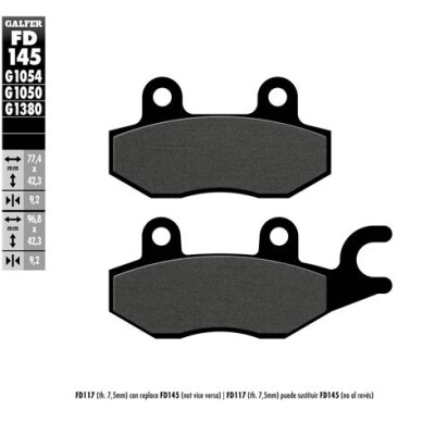 Pastilhas para patinete GALFER FD145G1380