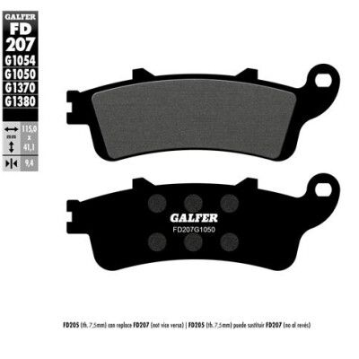 GALFER FD207G1050 Pastilhas para patinete