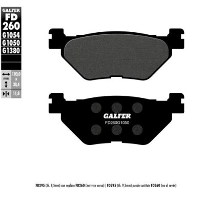 Pastilhas para patinete GALFER FD260G1380