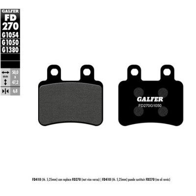 Pastilhas para patinete GALFER FD270G1050