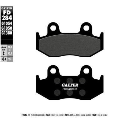 GALFER FD284G1054 Almofadas semi-metálicas