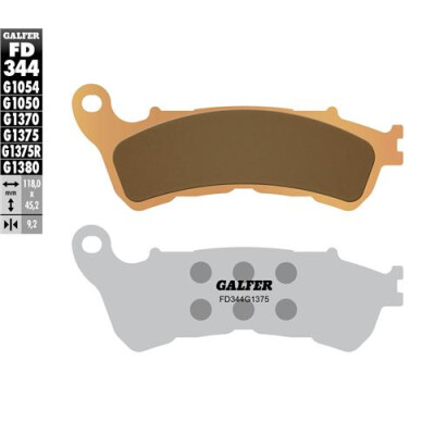 Pastilhas esportivas sinterizadas GALFER FD344G1375