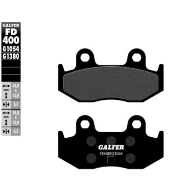 GALFER FD400G1054 Almofadas semi-metálicas