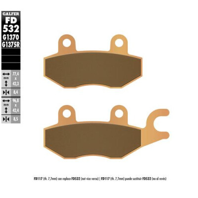 Pastilhas de sinterização GALFER FD532G1370