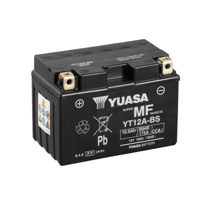 Bateria de motocicleta Yuasa YT12A-BS MF 10.5Ah