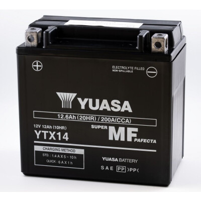 Bateria de motocicleta Yuasa YTX14 MF