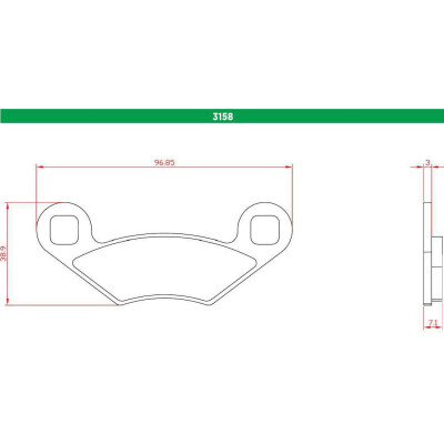 J. PASTILHA DE FREIO BR3158 BRENTA
