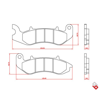 J. PASTILHA DE FREIO BR3250 BRENTA