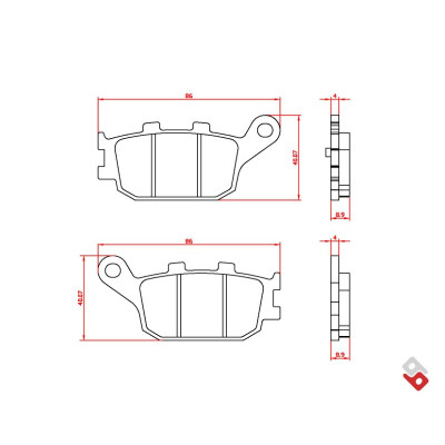 J. PASTILHA DE FREIO BR3251 BRENTA